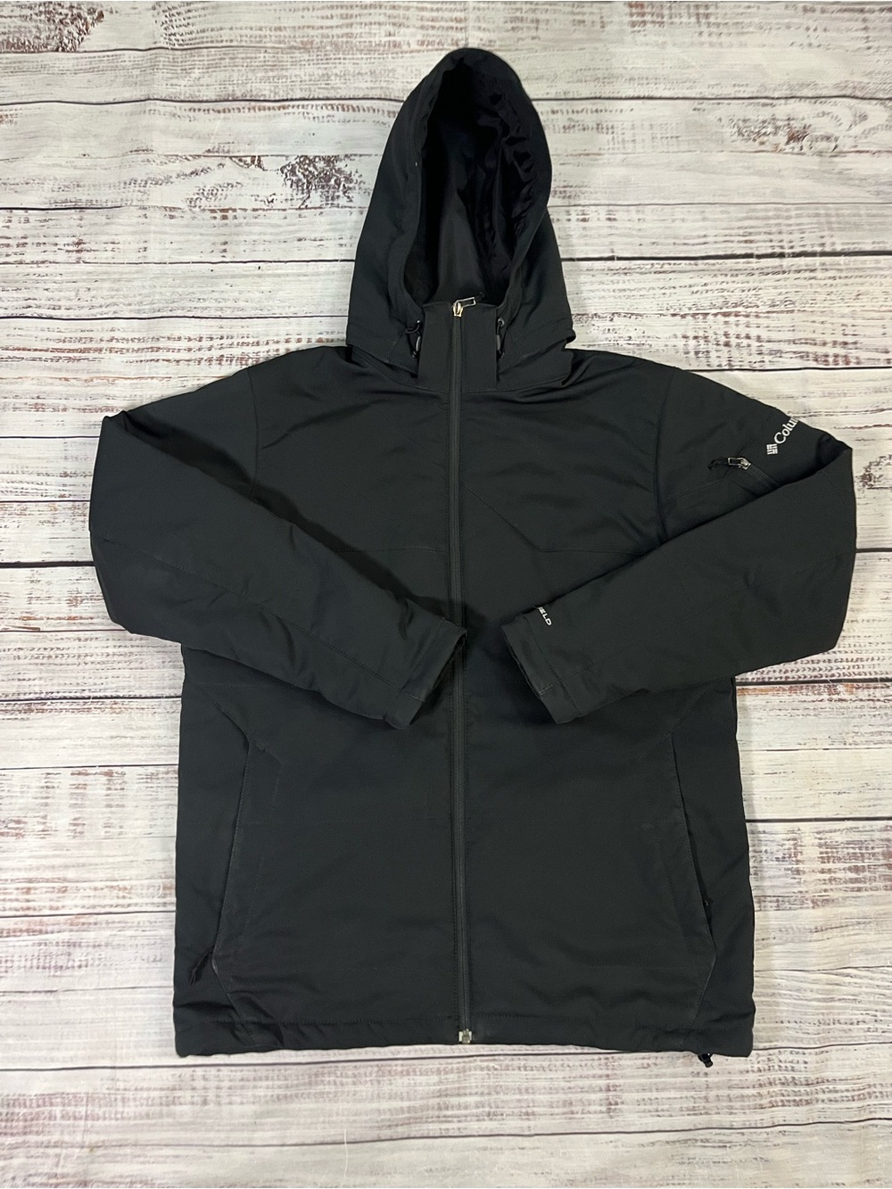 Columbia Omni-Sheild Softshell Hooded Insulated Jacket Men’s Size Large Black